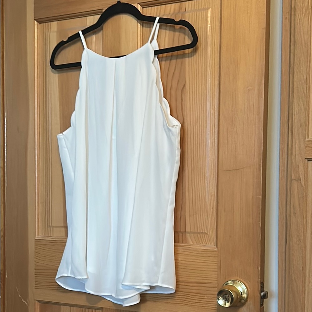 White‎ Asymmetrical Backless Camisole